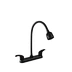 8" Lever Handle Black Matte Brass Kitchen Bar Faucet, Multi-function Sprayer
